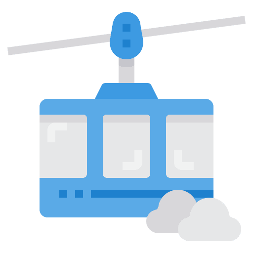 Cable car transportation cable car cabin icon