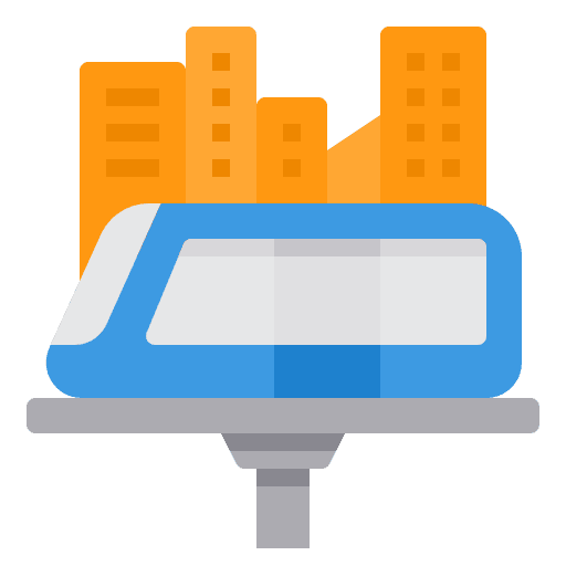 Electric train train electric public icon