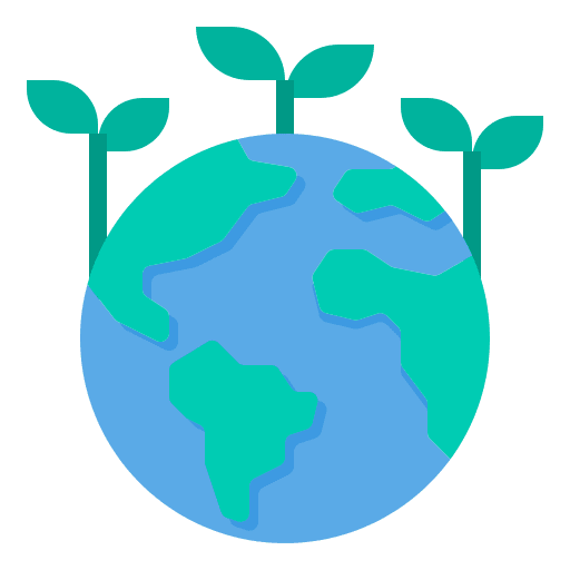 Ecology green sustainability green earth icon