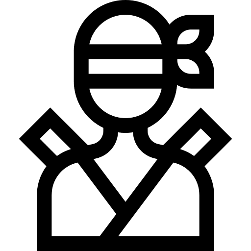 Ninja people caucasian cultures icon