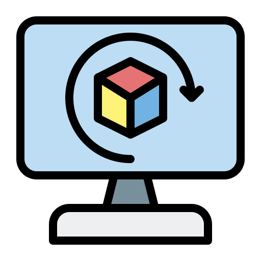3d modeling 3d cube 3d modeling 360 view icon