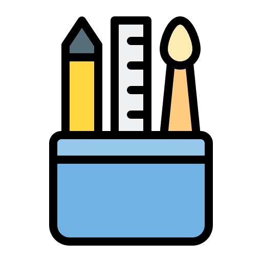 Pencil case education pencil case school material icon