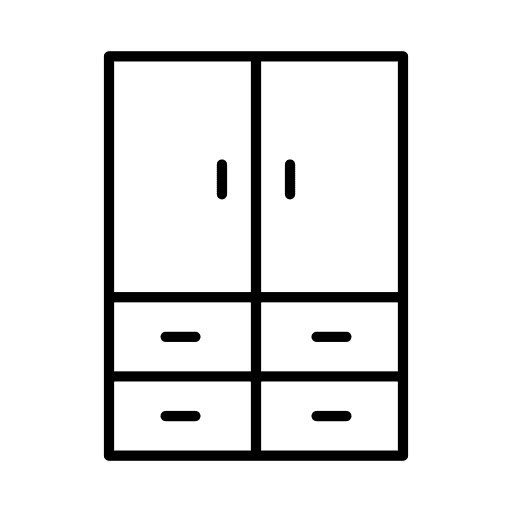 Wardrobe cabinet storage cupboard icon