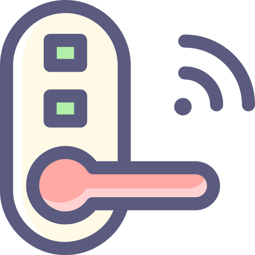 Door lock card wifi network icon