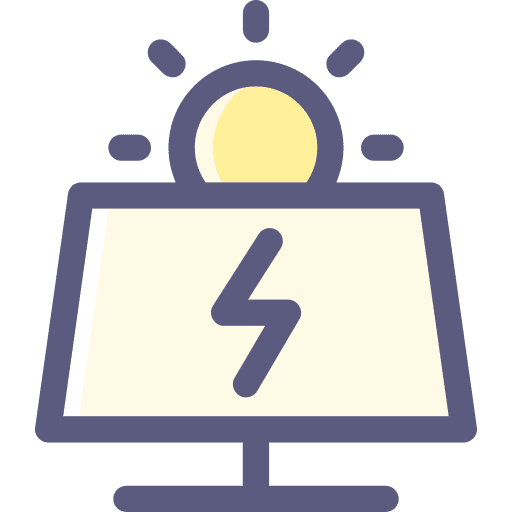 Solar panel renewable energy eco energy green energy icon