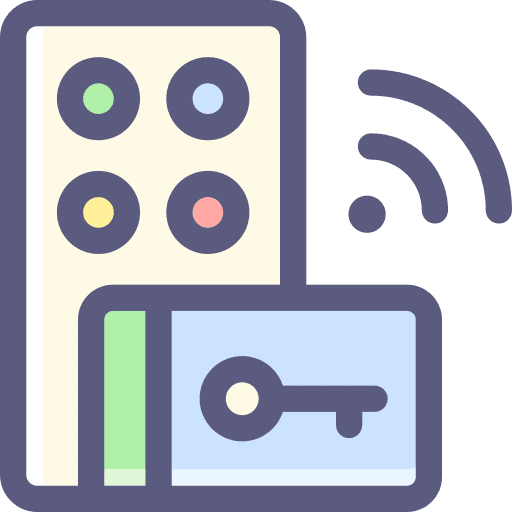 Keycard home automation home appliance icon Keycard home automation home appliance icon