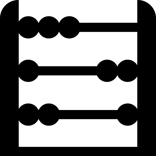 Abacus education maths calculator icon Abacus education maths calculator icon