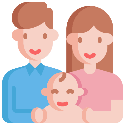 Family man avatar woman icon Family man avatar woman icon