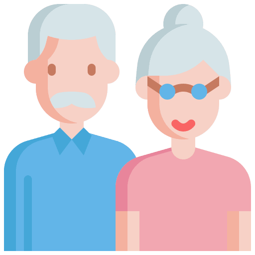 Family old people family avatar icon