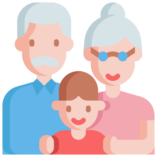 Grandparents old woman old man family icon