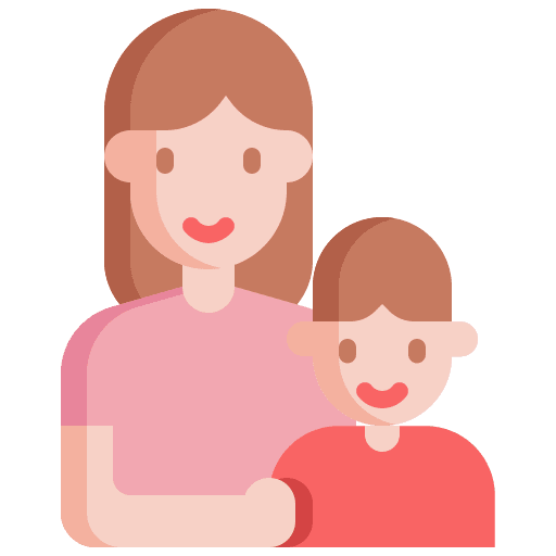 Mother child kid and baby avatar icon