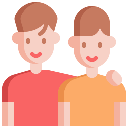 Siblings boy kid and baby child icon