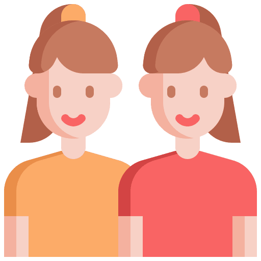 Twins sister user children icon Twins sister user children icon