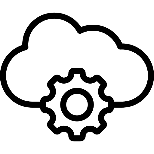 Cloud configuration storage computing icon