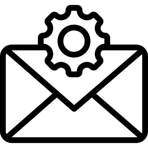 Email configuration support mail icon
