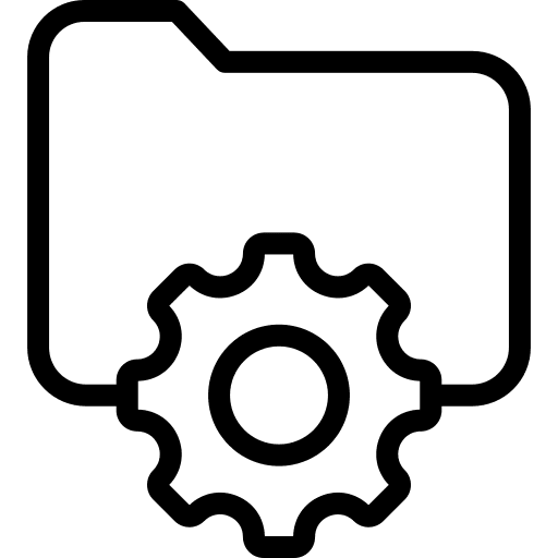 Folder file cogwheel configuration icon Folder file cogwheel configuration icon
