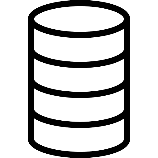 Database hosting storage server icon Database hosting storage server icon