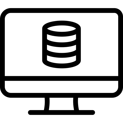 Database management server function database icon Database management server function database icon