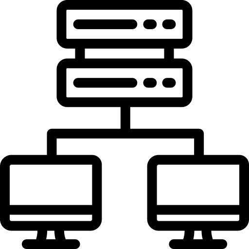 Server monitor network server icon Server monitor network server icon