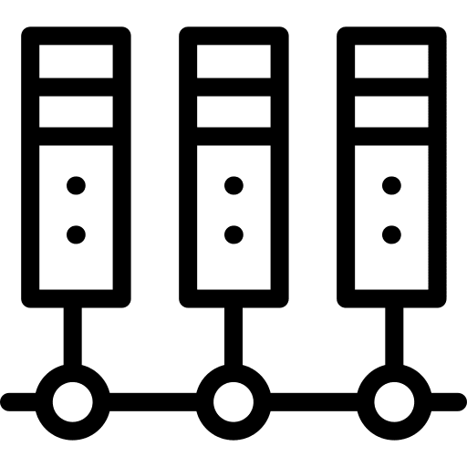 Server multimedia database network icon Server multimedia database network icon