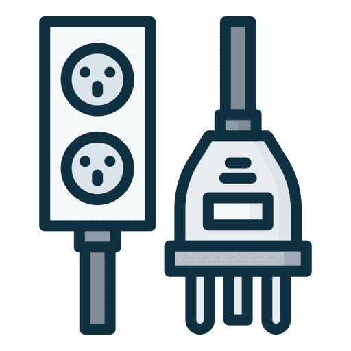 Extension cable energy extension cord plug icon