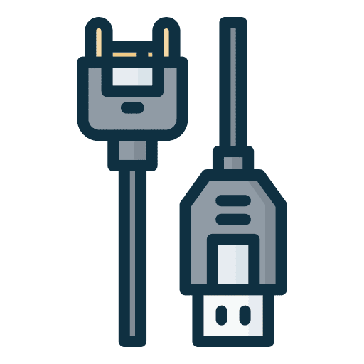 Charger electronic multimedia device icon Charger electronic multimedia device icon