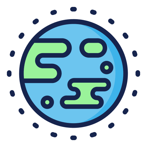 Earth planet earth globe icon