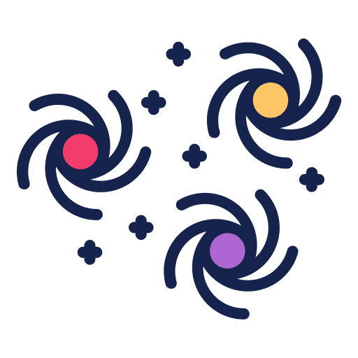 Galaxy astronomy science stars icon