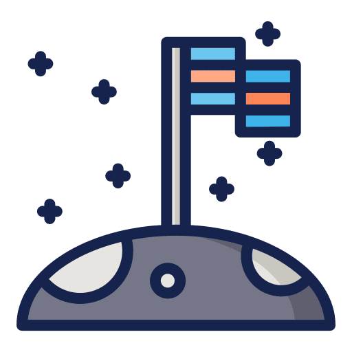 Flag flag planet moon icon Flag flag planet moon icon