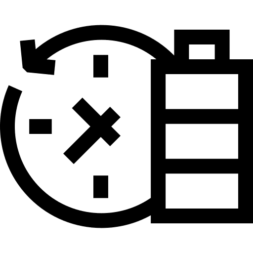 Charging clock charging time icon