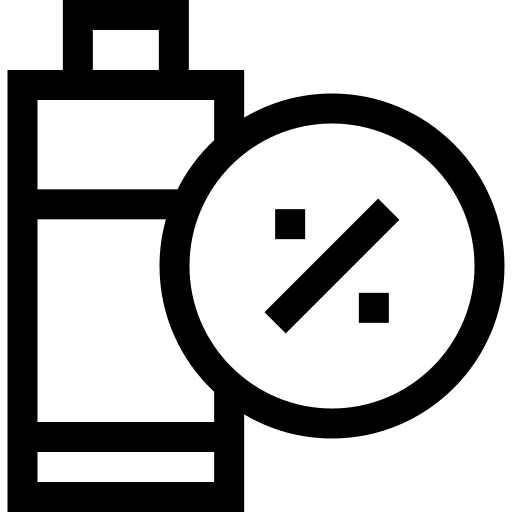 Percentage battery percent power icon