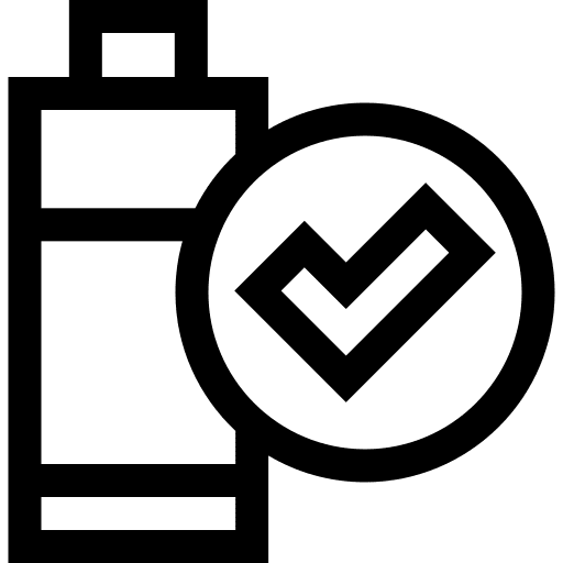 Checked tick check battery icon