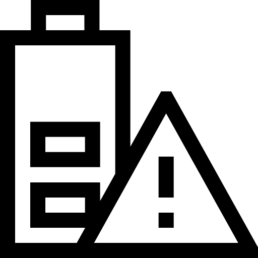 Half battery energy user interface electronics icon