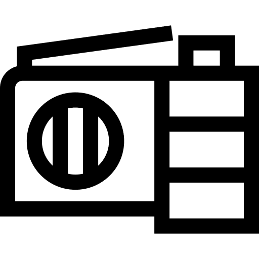 Radio energy battery electronics icon