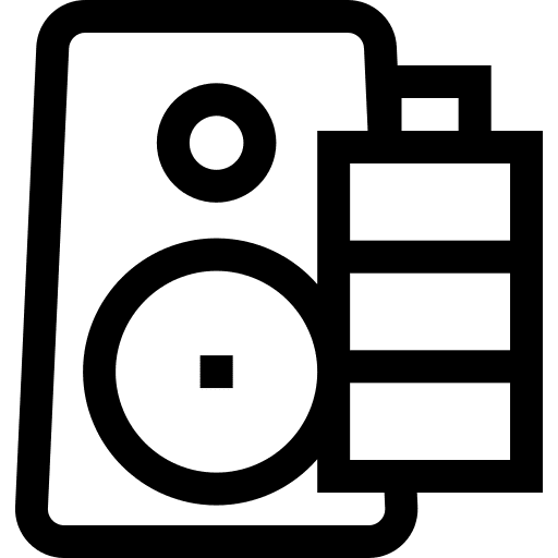 Speaker music battery speaker icon