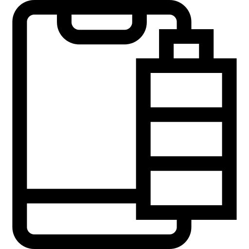Tablet technology touch screen battery icon