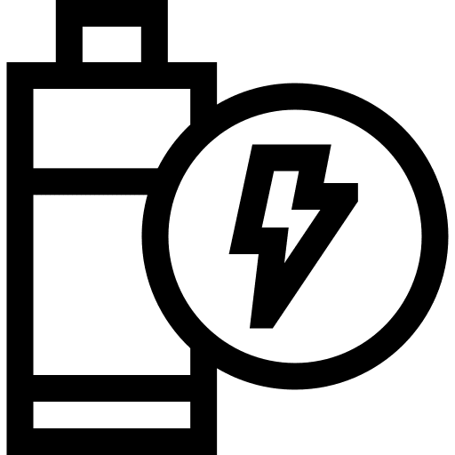 Battery lightning electronics bolt icon