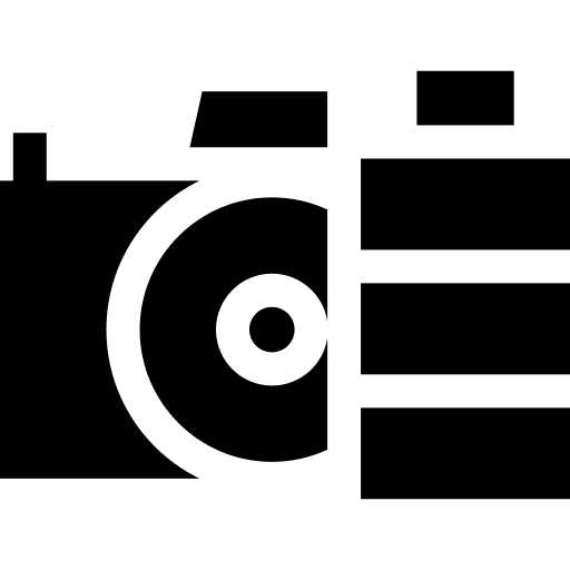 Camera battery tools and utensils symbol icon