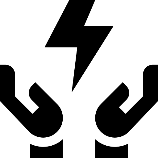 Energy hands and gestures energy strength icon