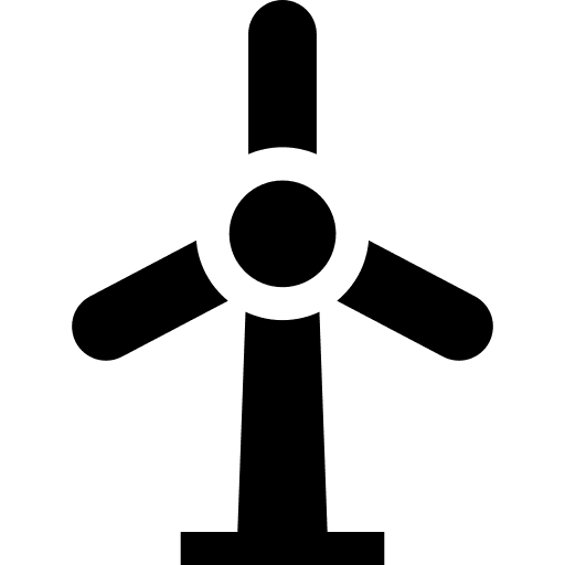 Wind power power plant clean energy wind turbine icon