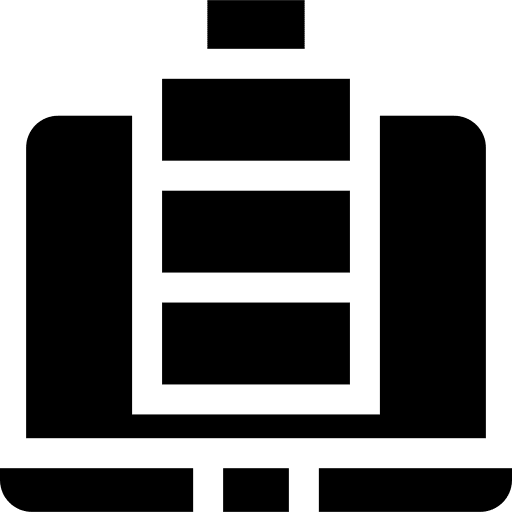 Computer charging laptop computer icon