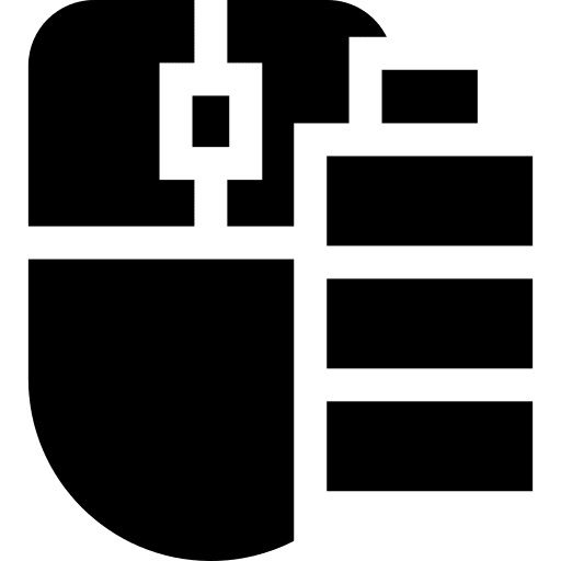 Mouse arrows clicker battery icon