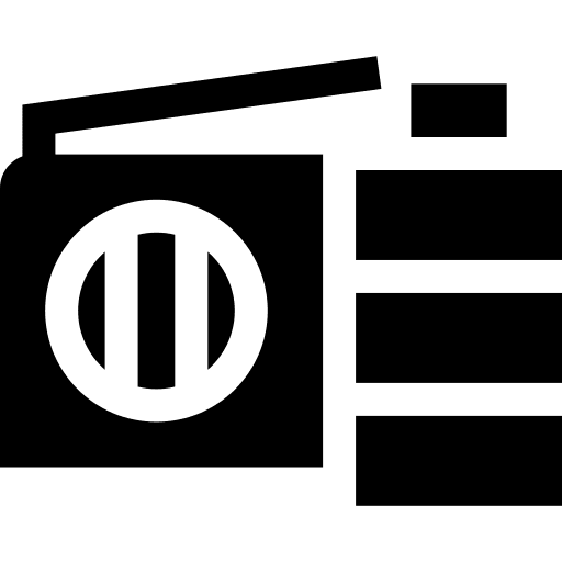 Radio electronics battery radio icon