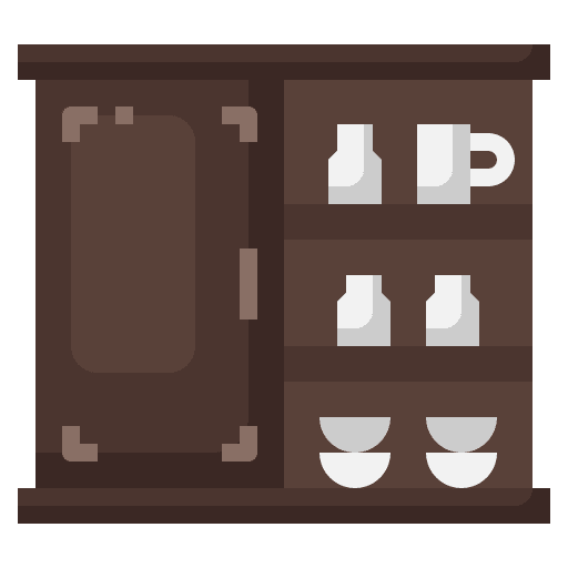 Shelving drawer kitchen cabinet shelves icon