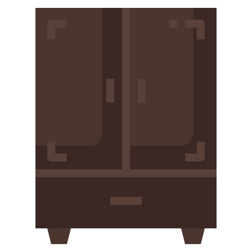 Wardrobe cupboard interior decoration cabinet icon