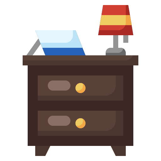 Bedside table light lamp furniture and household icon Bedside table light lamp furniture and household icon