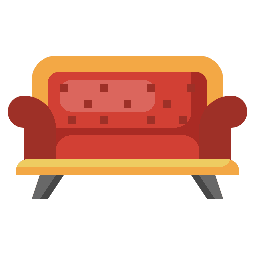 Sofa couch furniture and household relax icon Sofa couch furniture and household relax icon