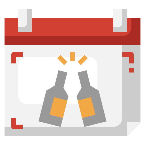 Beer calendar time and date food and restaurant icon