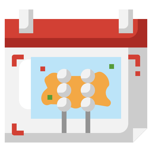 Dango calendar international day time and date icon