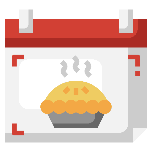 Pie pie food and restaurant time and date icon Pie pie food and restaurant time and date icon